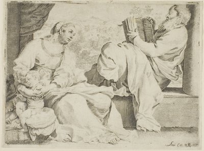 La Sacra Famiglia con San Giovanni Battista da Annibale Carracci
