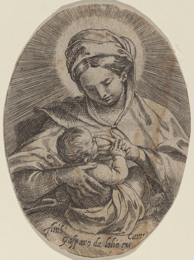 La Madonna che allatta il Bambino Gesù da Annibale Carracci