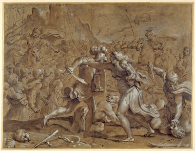 La battaglia tra Romani e Sabini da Annibale Carracci