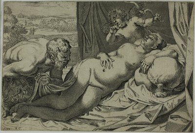 Venere e Satiro da Annibale Carracci