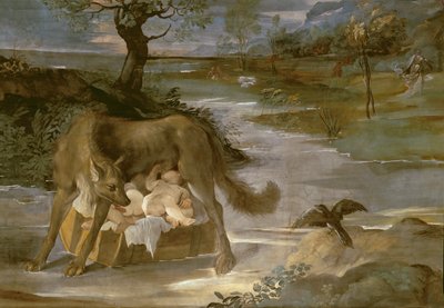 La Lupa che Allatta Romolo e Remo, dal ciclo della Storia di Romolo, c.1590 da Annibale Copy Carracci
