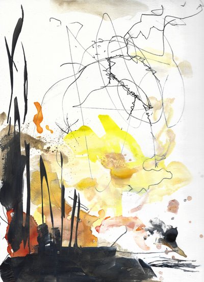 Abstract Golden Reeds da Annick