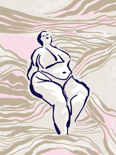Una donna formosa che si rilassa da Annick
