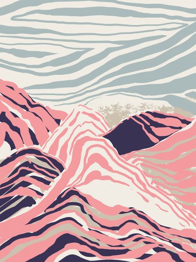 Montagne a strisce rosa da Annick