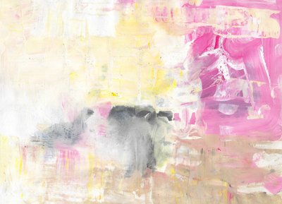 Flusso astratto rosa e giallo da Annick