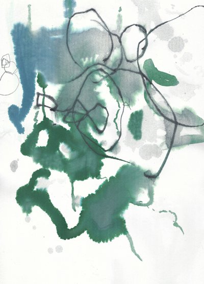 Verde acqua organico fluido da Annick