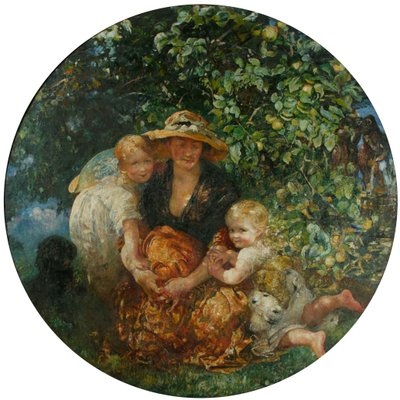 Signora A Scott-Elliot e bambini da Annie Louisa Swynnerton