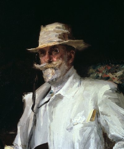 Ritratto di William Merritt Chase, pittore impressionista americano, c. 1910 da Annie Traquair Lang