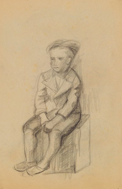 Ragazzo seduto (recto) da Anny Dollschein