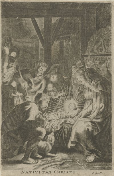 Adorazione dei pastori Nativitas Christi da Anonymous