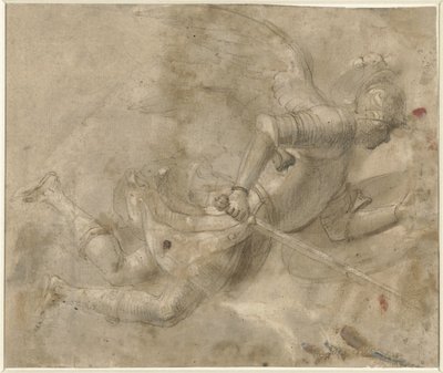 San Michele in armatura in volo da Anonymous