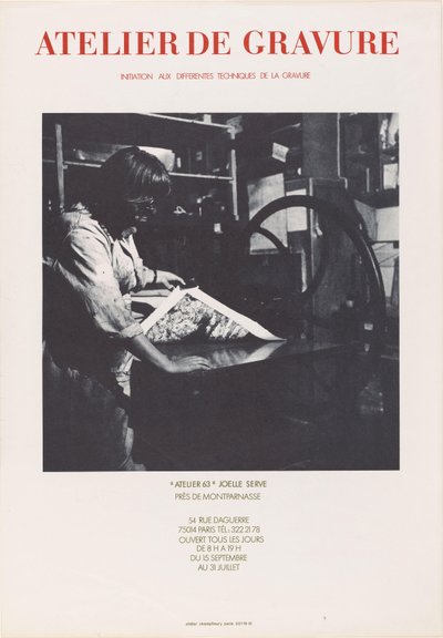 Manifesto della tipografia Atelier 63 a Parigi da Anonymous