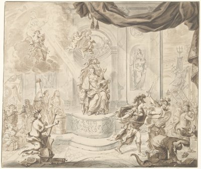Allegoria della cacciata dei cambiavalute dalla borsa di Amsterdam, 1763 da Anonymous