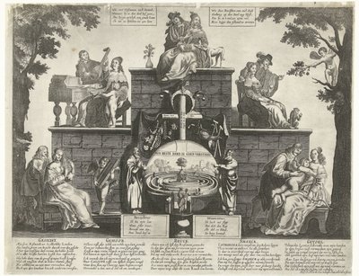 Allegoria del labirinto della follia umana, ca. 1650 da Anonymous