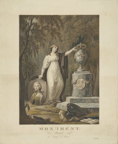 Monumento funebre allegorico per Federico, principe di Orange-Nassau, 1799 da Anonymous