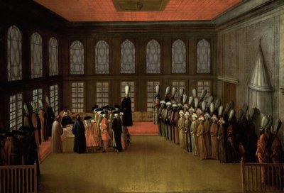 Udienza di un Ambasciatore con il Gran Visir nel suo Yali sul Bosforo (Ambasciatore Cornelis Calkoen, 12 Agosto 1727) da Anonymous