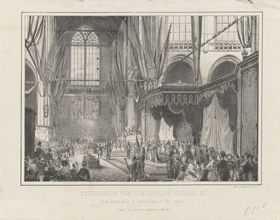 Giuramento di S.M. Re Guglielmo III nella Nieuwe Kerk di Amsterdam, 12 maggio 1849 da Anonymous