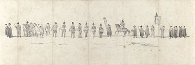 Funerale del defunto re Guglielmo II a Delft il 4 aprile 1849 (foglio 3) da Anonymous