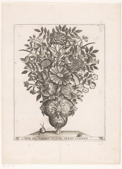 Fiori in vaso con maschere da Anonymous