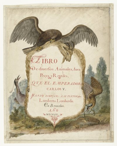 Cartouche tenuto da un