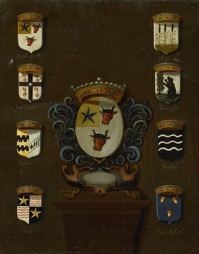 Stemma di Sara van Os, moglie di Jan van Reyersbergh con i suoi otto quarti da Anonymous