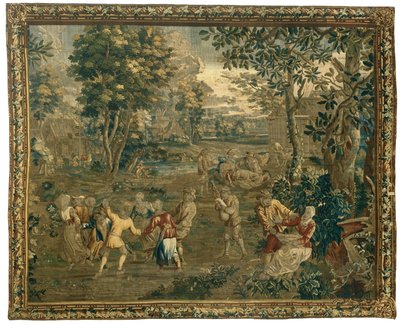 Contadini danzanti e tosatori di pecore (La vita popolare secondo Teniers) da Anonymous