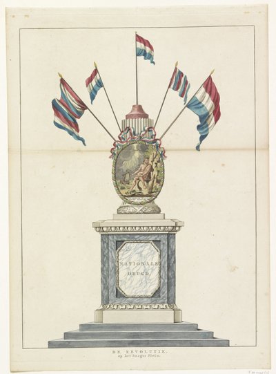 La Rivoluzione, decorazione sulla Piazza del Re, 1795 da Anonymous