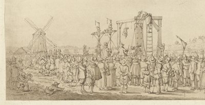 La bara di Ledenberg viene appesa alla forca, 1619 da Anonymous