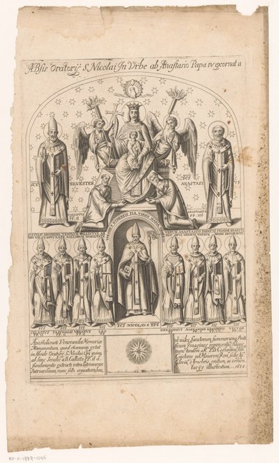 San Nicola circondato da papi da Anonymous