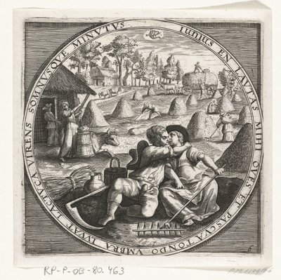 Il mese di giugno, fienagione, ca. 1600 da Anonymous