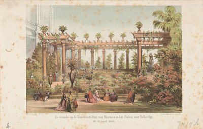 La veranda alla Mostra dei Fiori nel Palazzo per l