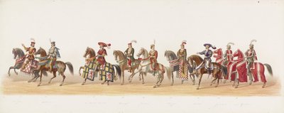 Parata di Delft del 1873 (settima tavola) - Parata in costume tenuta dai membri del Corpo Studentesco di Delft l