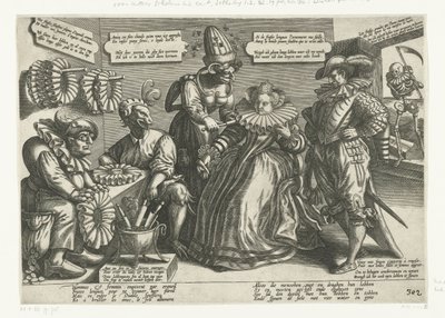 Diaboli partus superbia / Hoovaardije des Duyvels broersel (caricatura del colletto largo) da Anonymous