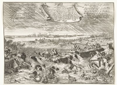 Rottura della diga vicino a Coevorden, 1673 da Anonymous