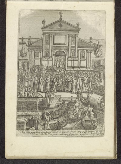 Doge e Serenissima Signoria davanti alla chiesa di San Giorgio Maggiore a Venezia da Anonymous