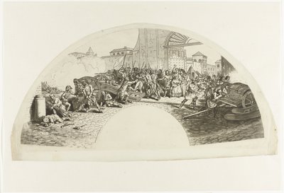 Morte dei patrioti spagnoli Luis Daoiz e Pedro Velarde y Santillán nella difesa di Madrid contro le truppe francesi nel Parco di Artiglieria il 2 maggio 1808 da Anonymous