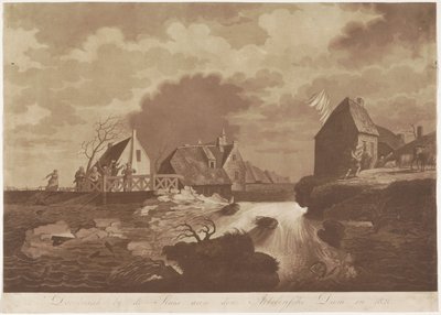 Rottura della diga di Arkelse presso Gorinchem, 1820 da Anonymous
