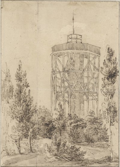 Una torre di avvistamento in un bosco da Anonymous