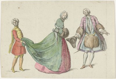 Uomo e donna eleganti con paggio nero
Mode di febbraio-marzo 1729
Mercure de France (titolo della serie) da Anonymous