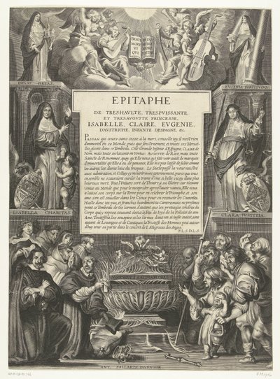 Epitaffio per Isabella Clara Eugenia, 1633 da Anonymous