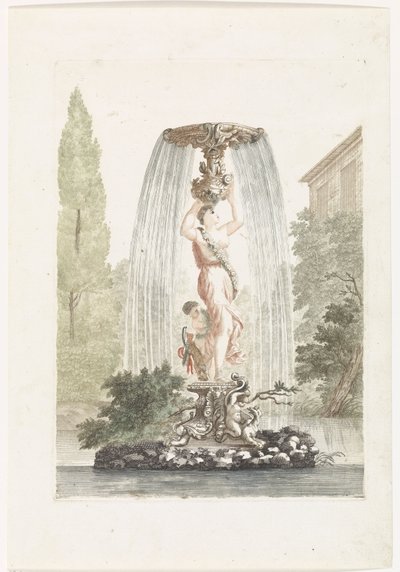 Fontana con Venere e Amore da Anonymous