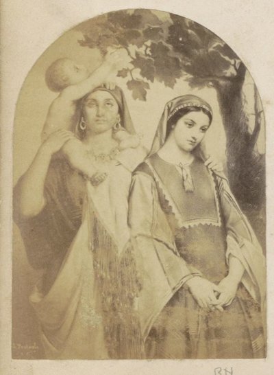 Fotoreproduzione di (probabilmente) un disegno di Maria, Gesù ed Elisabetta da Anonymous