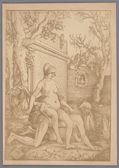 Fotoreproduzione della xilografia Aristotele e Fillide di Hans Baldung Grien da Anonymous