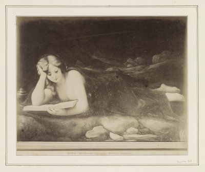 Fotoreproduzione di un dipinto di Antonio da Correggio, raffigurante la penitenza di Maria Maddalena da Anonymous