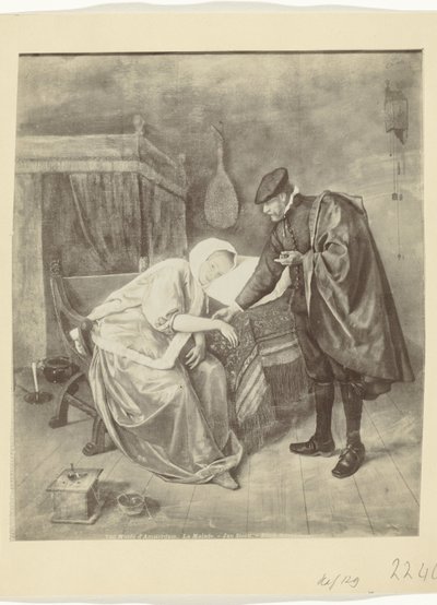 Riproduzione fotografica del dipinto La donna malata di Jan Steen da Anonymous