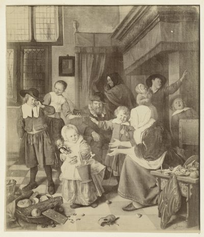 Riproduzione fotografica del dipinto La festa di San Nicola di Jan Steen da Anonymous
