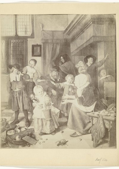 Riproduzione fotografica del dipinto La festa di San Nicola di Jan Steen da Anonymous