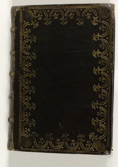 Libro di preghiere manoscritto con stampe colorate a mano incollate da Anonymous