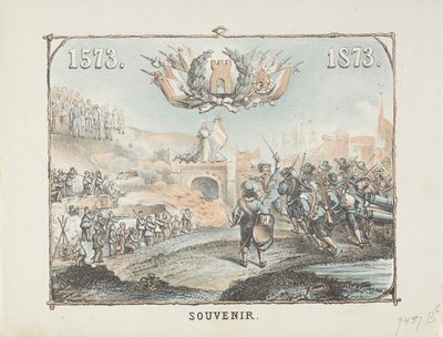 Stampa commemorativa della liberazione di Alkmaar 1573-1873 da Anonymous