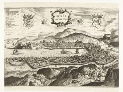 Veduta di Bergen (Norvegia), 1665 da Anonymous